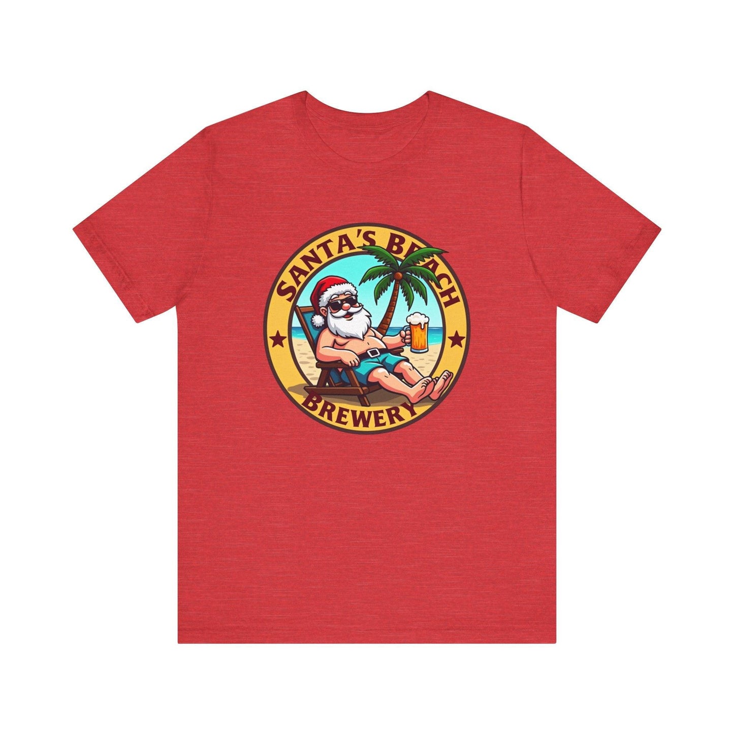 Santa's Beach Brewery Tee for Casual Summer Fun - Even Keel LLC