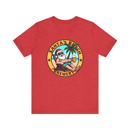 Santa's Beach Brewery Tee for Casual Summer Fun - Even Keel LLC