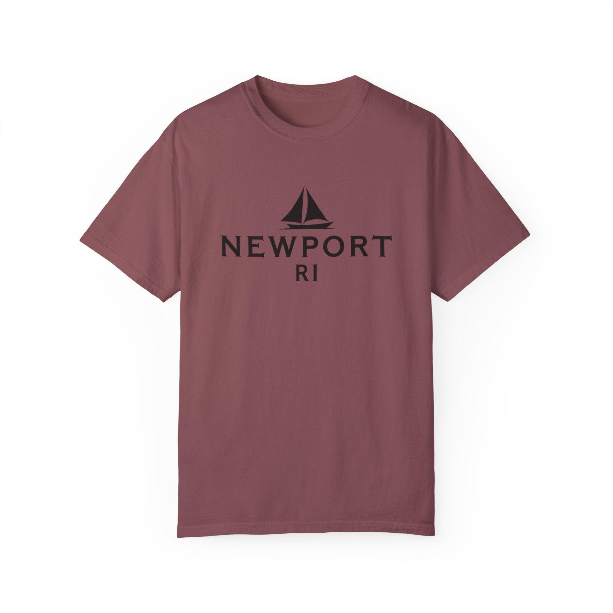 Sailboat T-shirt - Simple Newport, RI Design for Beach Lovers - Even Keel LLC