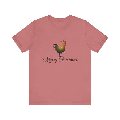 Christmas Chicken Short Sleeve Tee for Festive Fun Fashion - Even Keel LLC