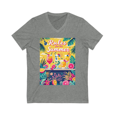 Summer Vibes Unisex V-Neck Tee - Rules For The Summer - Even Keel LLC