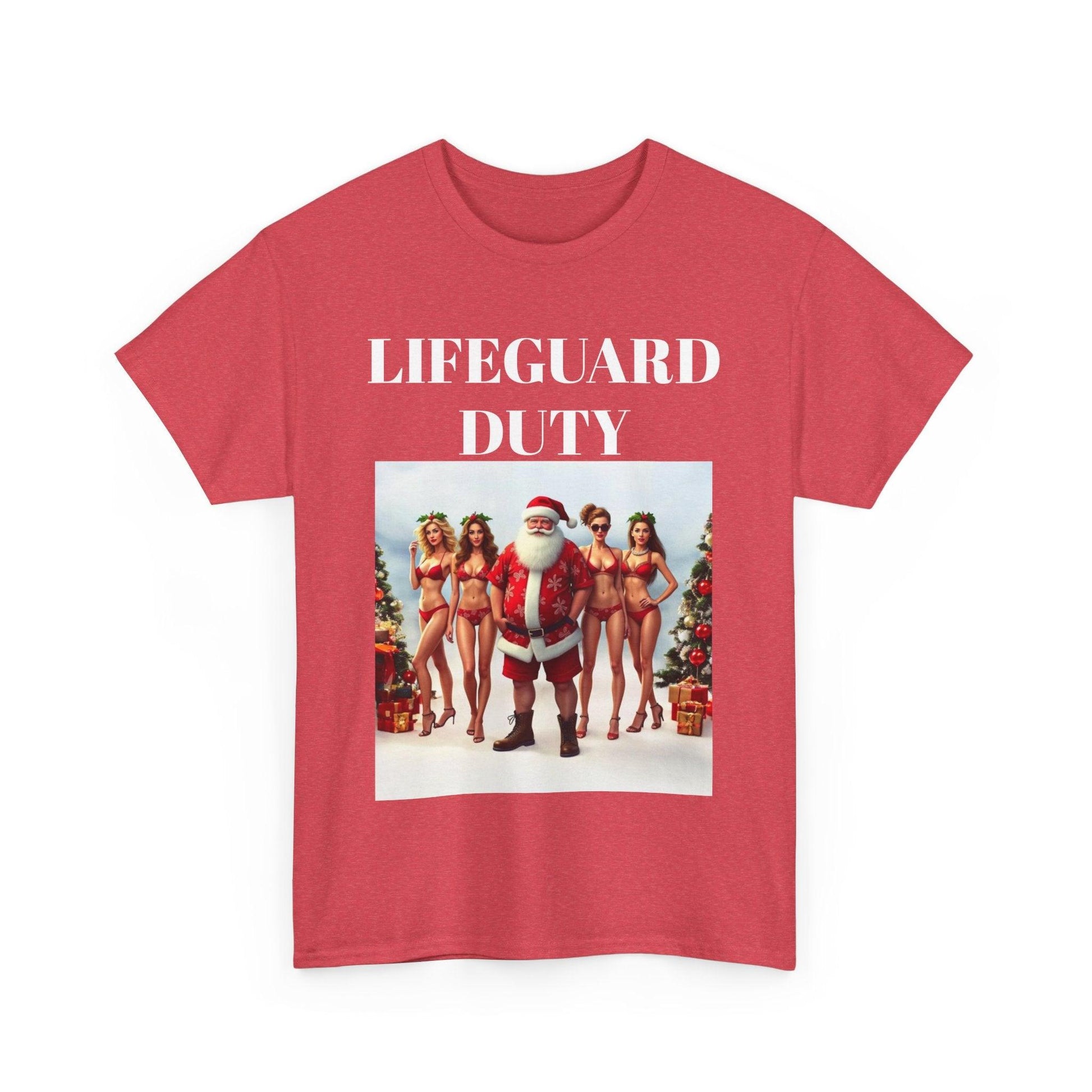 Christmas Santa on Lifeguard Duty Unisex Tee Shirt - Even Keel LLC