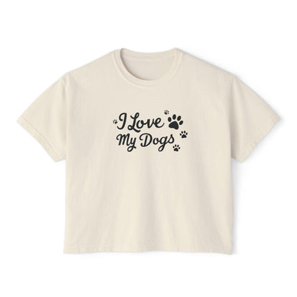 Dog Lover Women's Boxy Tee for Casual Everyday Wear - Even Keel LLC