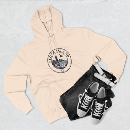 Fleece Hoodie - Block Island Rhode Island North Light Unisex - Even Keel LLC