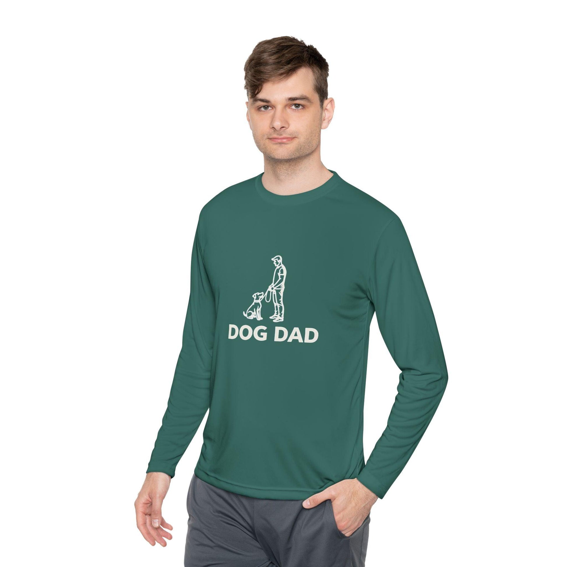 Dog Dad Performance Long Sleeve Tee for Active Dog Owners - Even Keel LLC