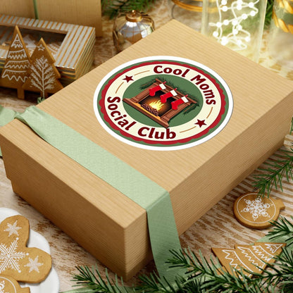 Cool Moms Social Club Holiday Sticker for Festive Decor - Even Keel LLC