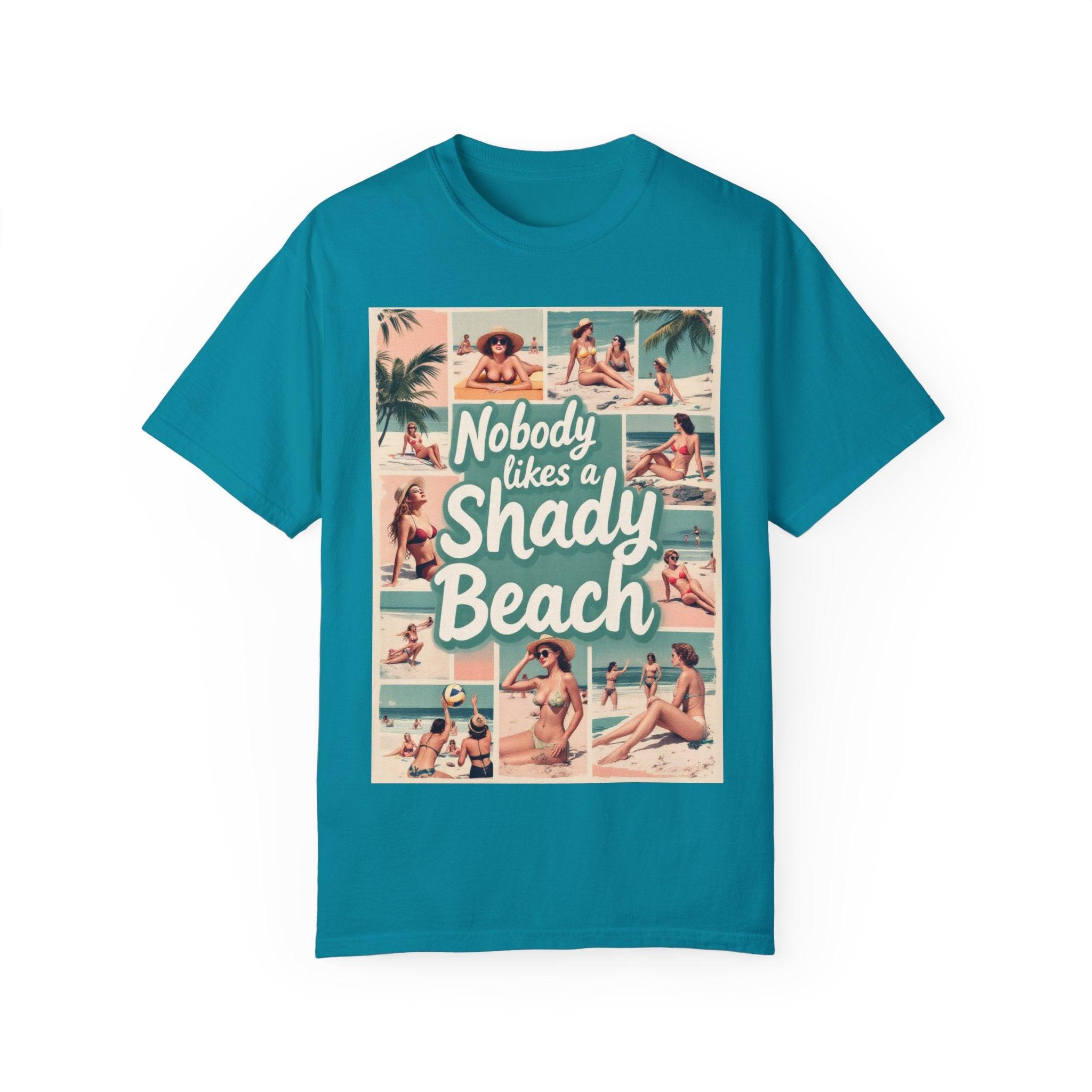 Retro Beach T-Shirt - Nobody Likes a Shady Beach Tee - Even Keel LLC