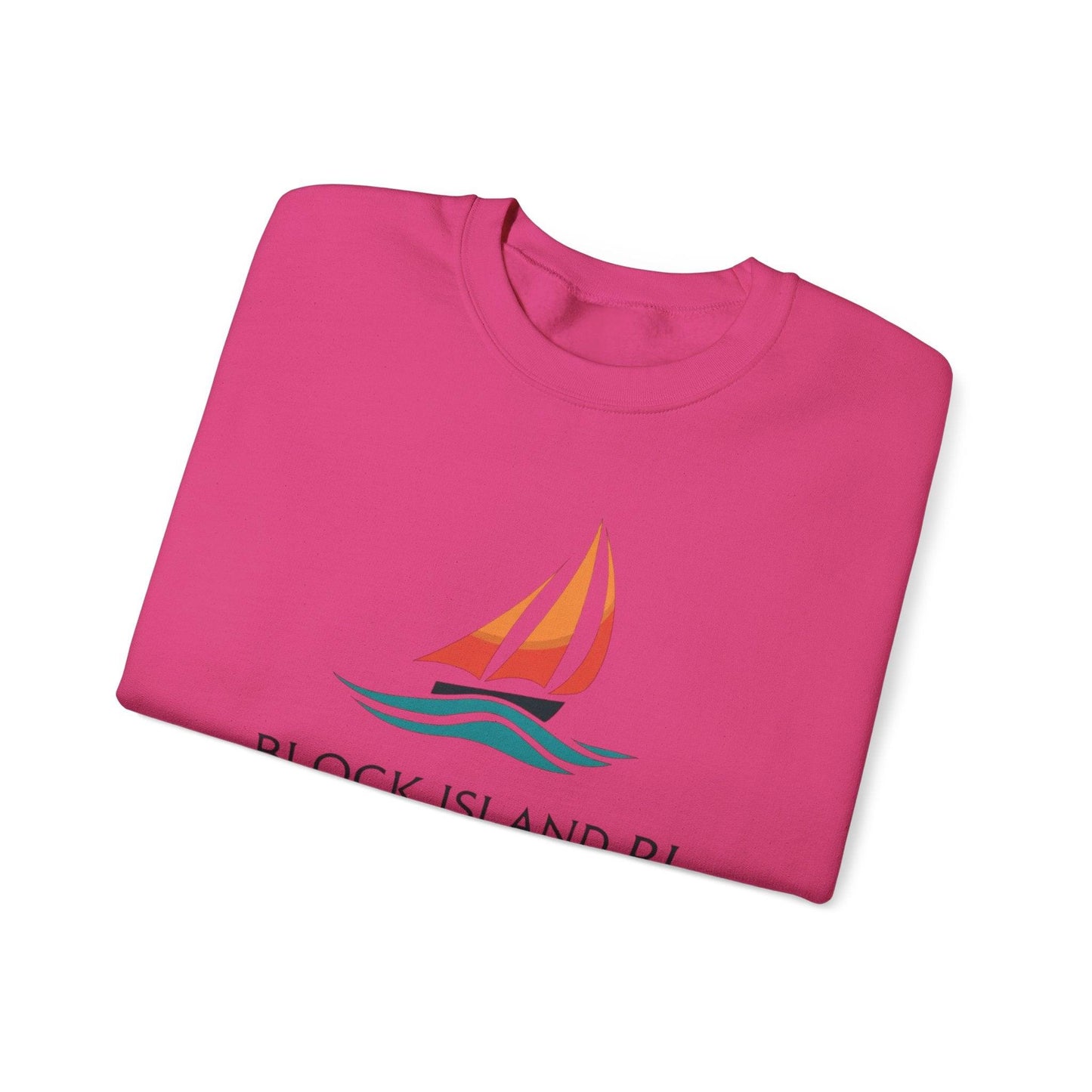 Unisex Crewneck Sweatshirt Block Island Sailboat Design - Even Keel LLC