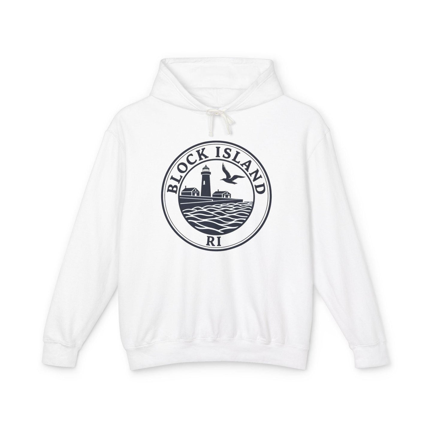 Block Island, RI Lighthouse Hooded Sweatshirt for Comfort - Even Keel LLC