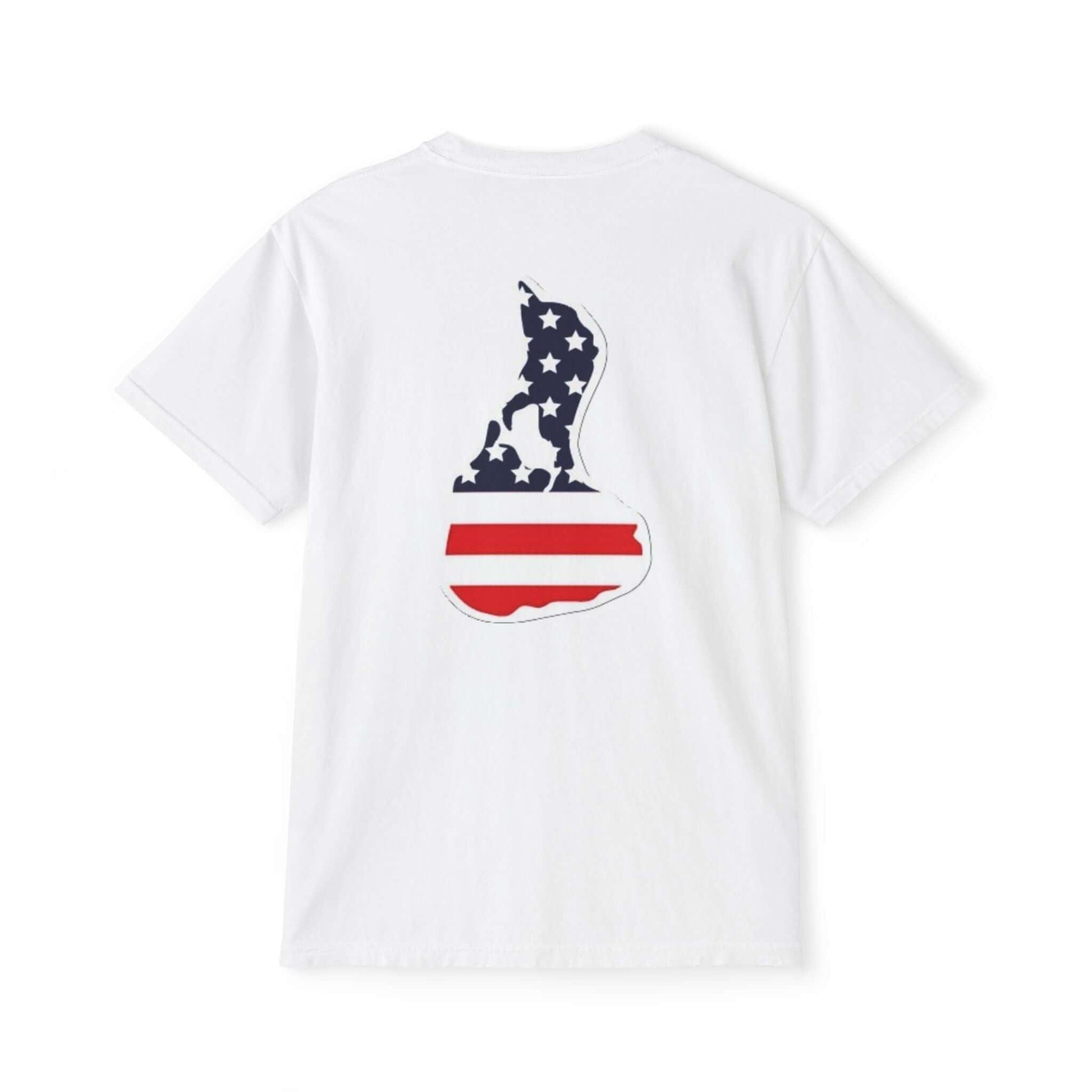 Patriotic Pocket T-Shirt - Unisex Garment-Dyed Tee with USA Map Design - Even Keel LLC