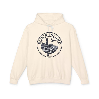 Block Island, RI Lighthouse Hooded Sweatshirt for Comfort - Even Keel LLC