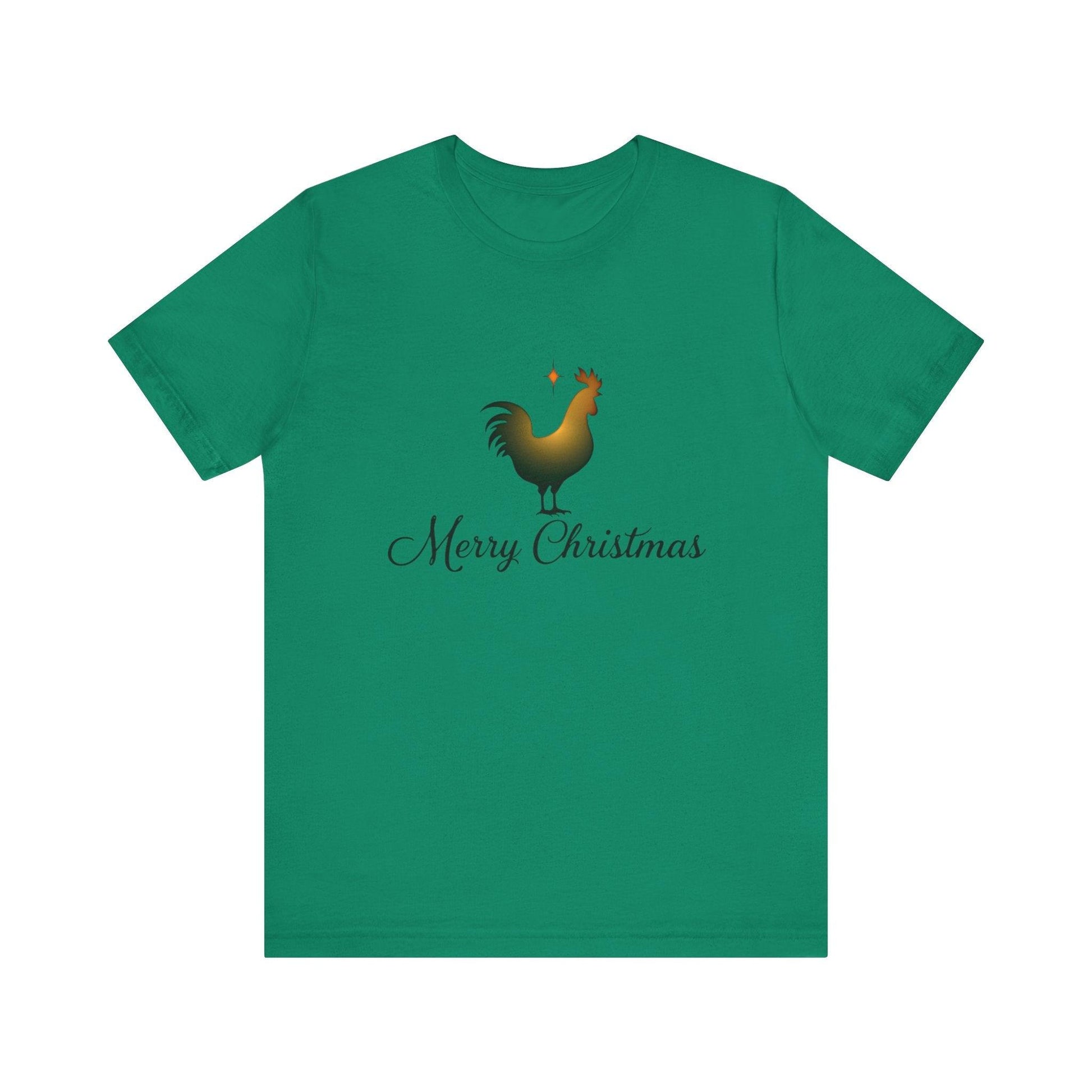 Christmas Chicken Short Sleeve Tee for Festive Fun Fashion - Even Keel LLC