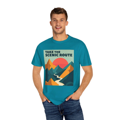 Hiking Tee - Take the Scenic Route Unisex T-shirt for Adventurers - Even Keel LLC