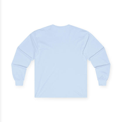 Unisex Long Sleeve Tee - White Powder Skiing Shirt - Even Keel LLC