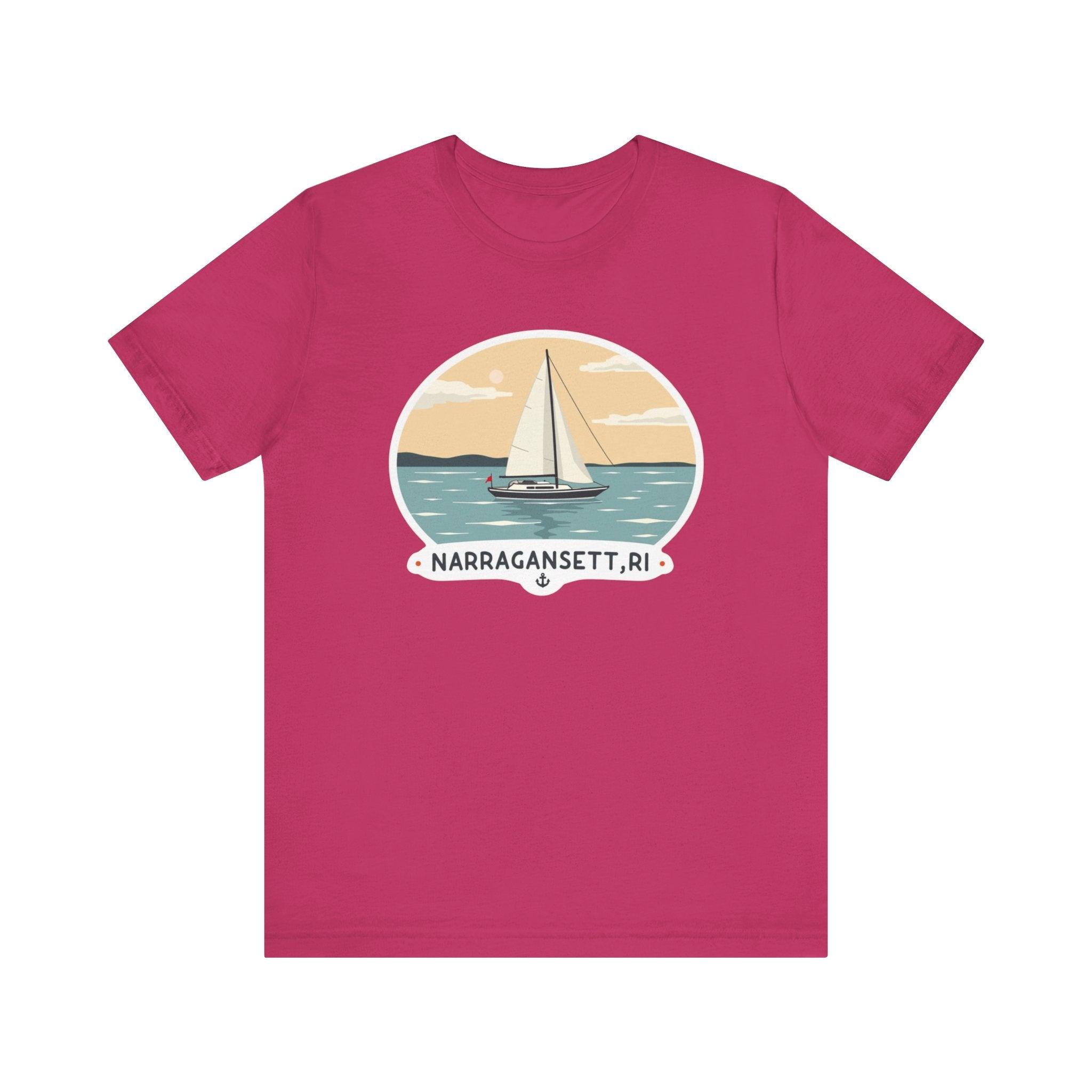 Sailing Tee - Narragansett, RI Unisex Short Sleeve Shirt - Even Keel LLC