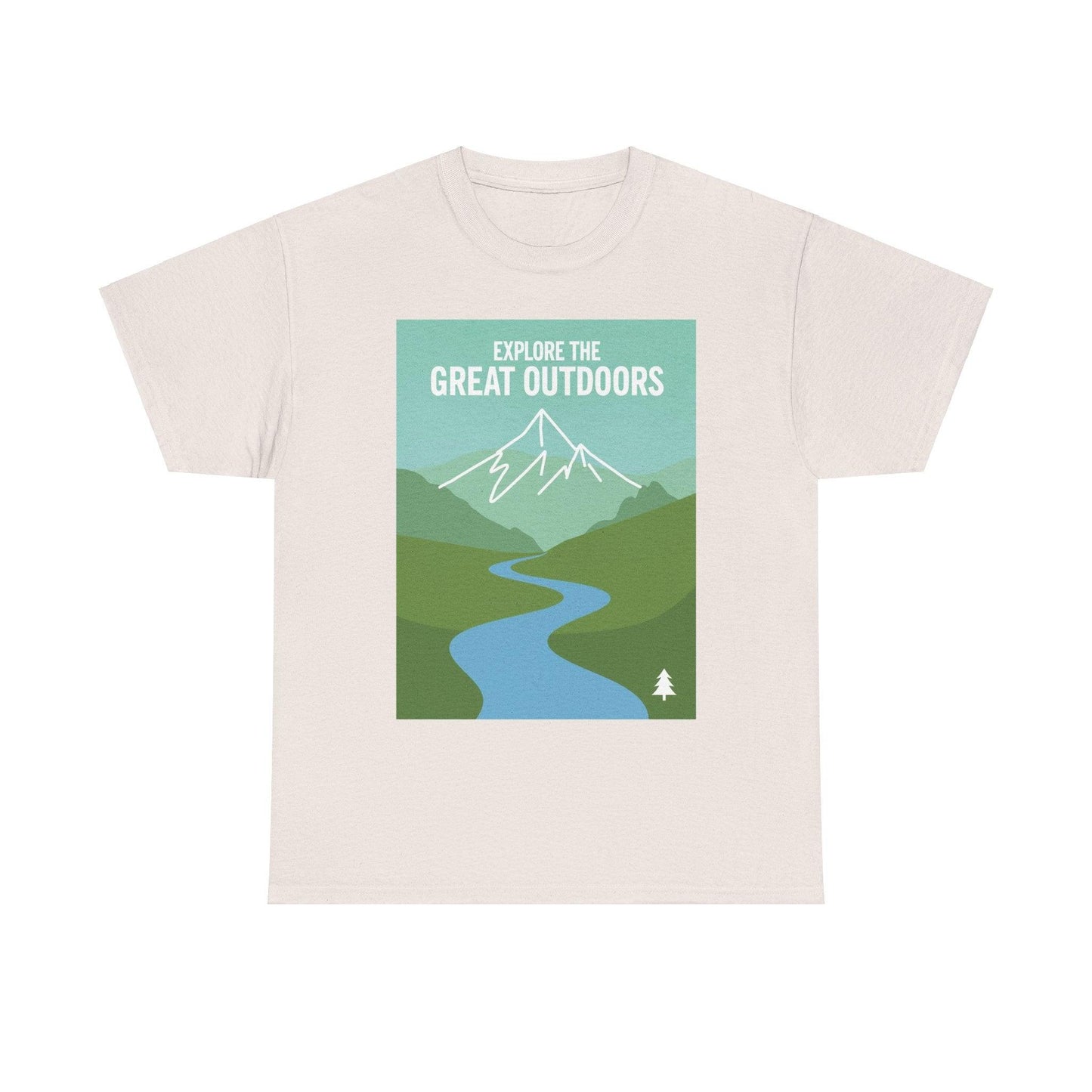 Nature Explorer Tee Shirt - River Mountain Earthy Design - Even Keel LLC