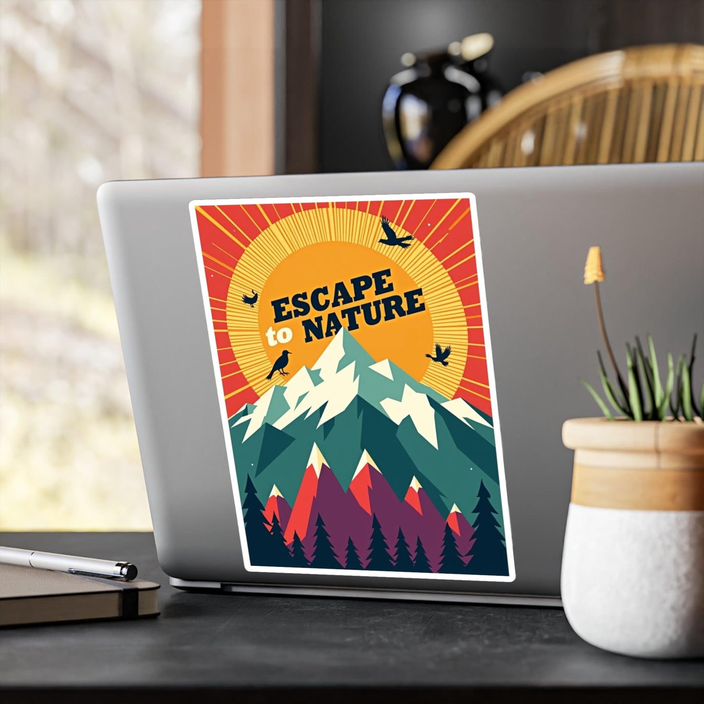 Nature Escape Decal for Outdoor Lovers and Nature Fans - Even Keel LLC