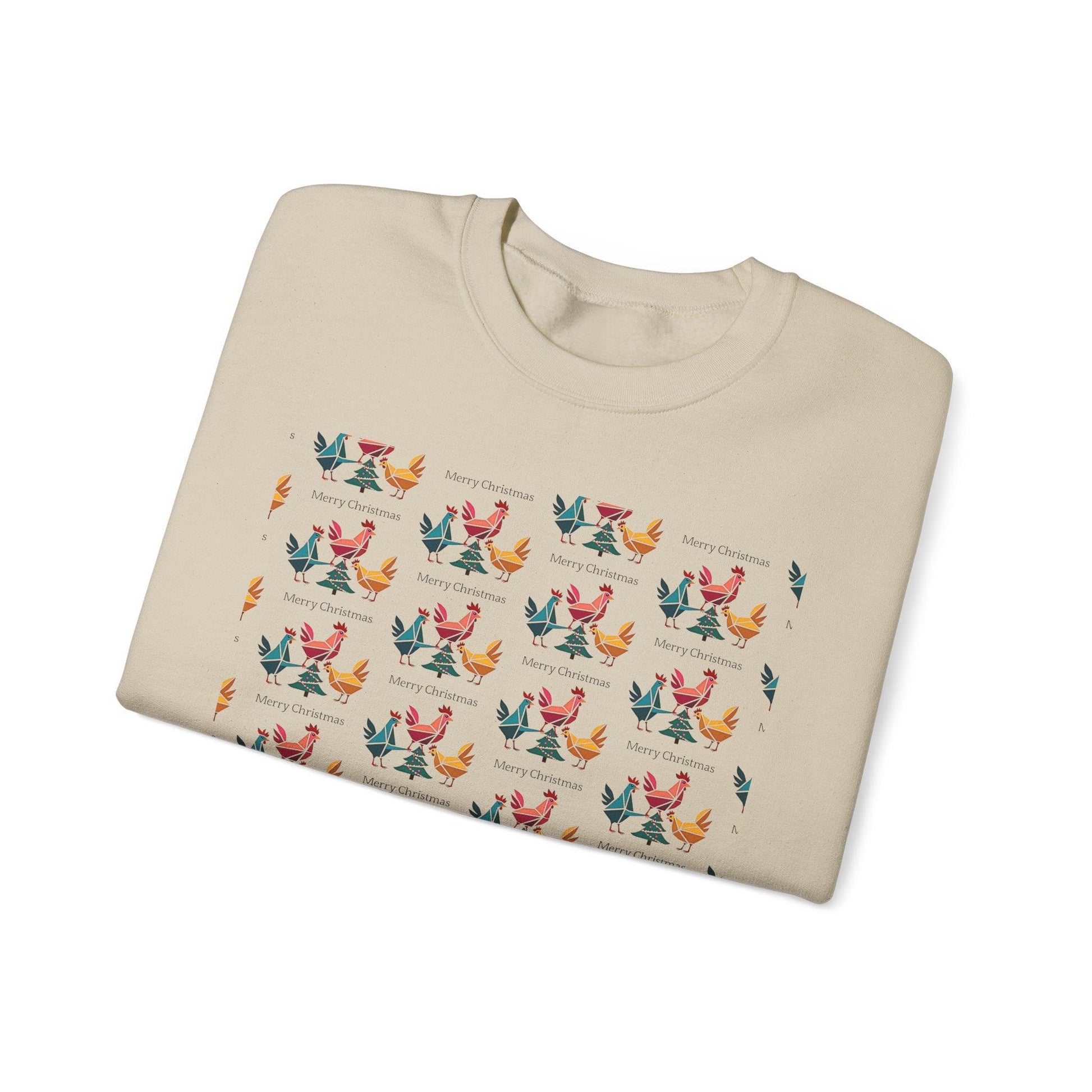 Ugly Christmas Chicken Crewneck Sweatshirt for Comfort - Even Keel LLC