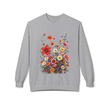 Women's Floral Sweatshirt - Softstyle Fleece Crewneck Style - Even Keel LLC