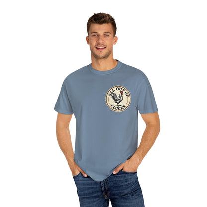 Funny All Out of Clucks Men's T-shirt for Casual Wear - Even Keel LLC