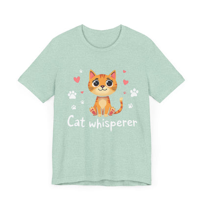 Cat Whisperer Unisex Jersey Short Sleeve Tee Cat Lover T-Shirt