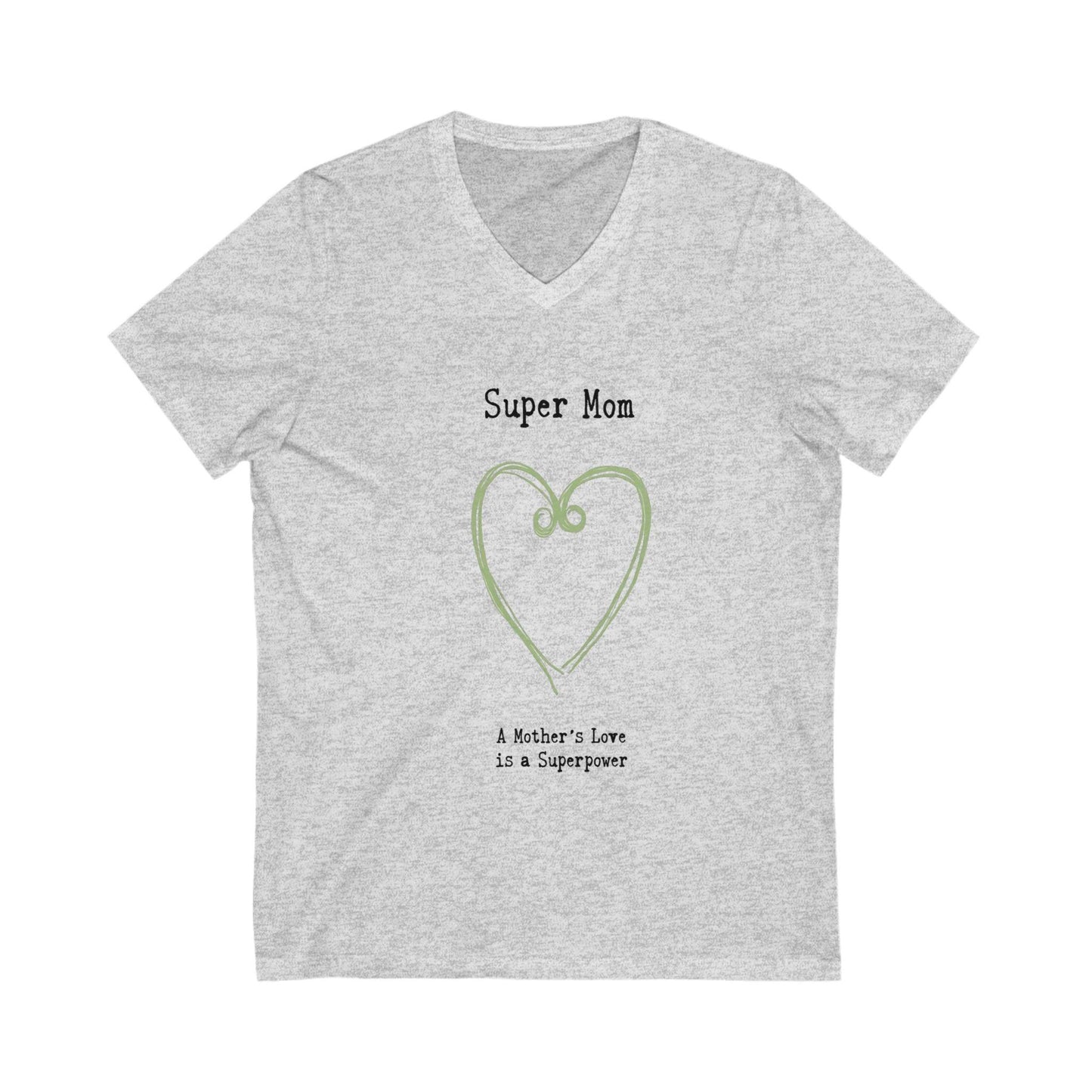 V-Neck Tee Super Mom Shirt for Stylish Mothers Apparel - Even Keel LLC