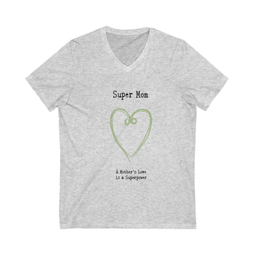 V-Neck Tee Super Mom Shirt for Stylish Mothers Apparel - Even Keel LLC