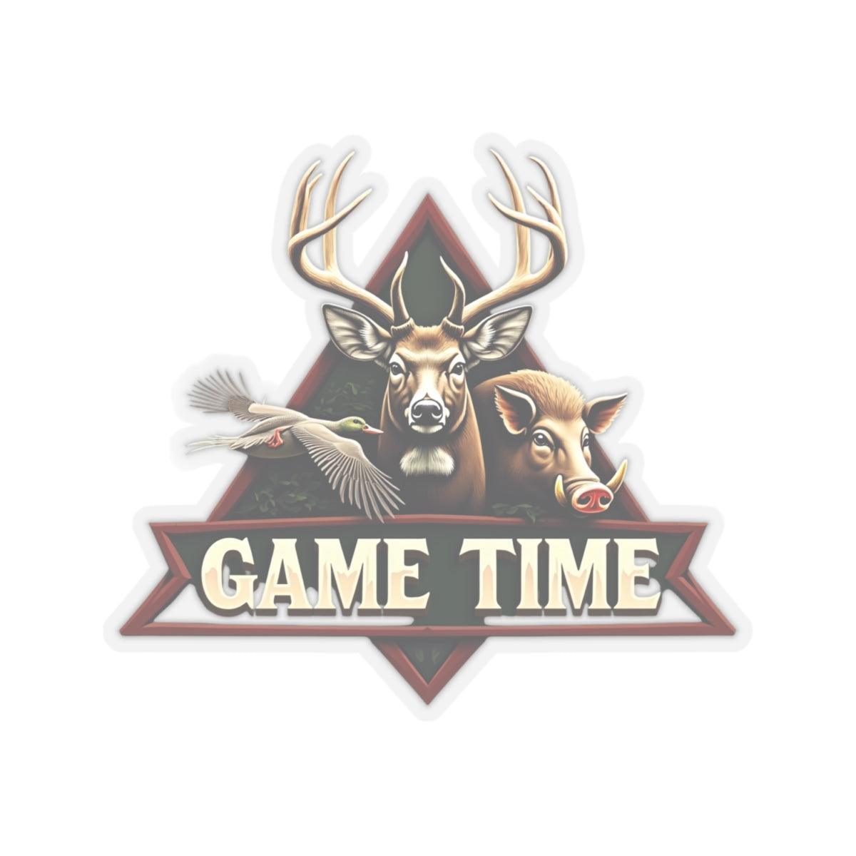 Game Time Hunting Sticker – Custom Kiss-Cut Vinyl Decal - Even Keel LLC