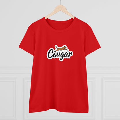 You're A Cougar Women's Midweight Cotton Tee Shirt - Even Keel LLC