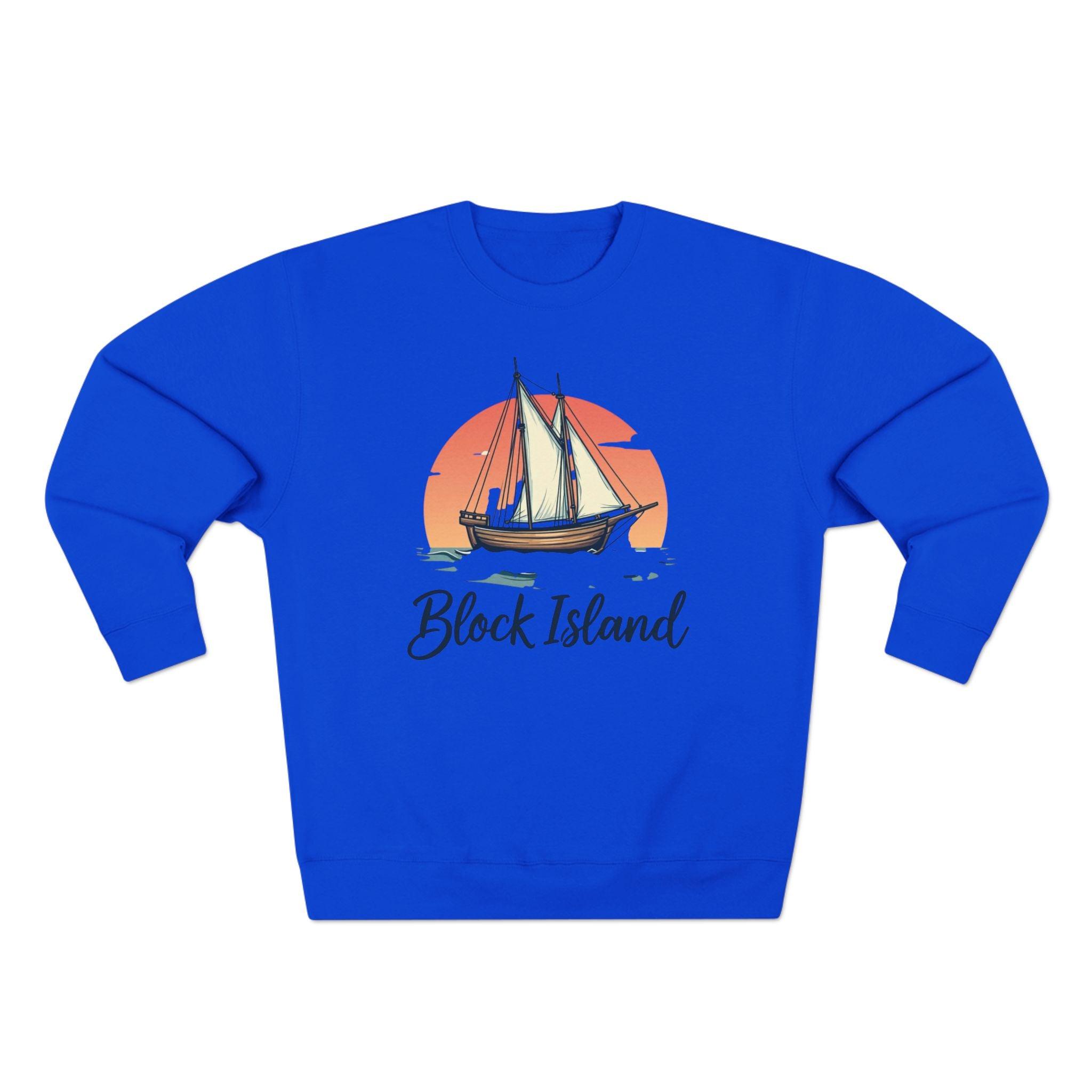 Block Island Pirate Ship Unisex Sweatshirt for Nautical Style - Even Keel LLC