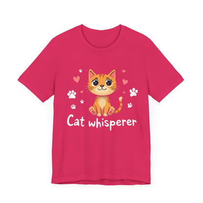 Cat Whisperer Unisex Jersey Short Sleeve Tee Cat Lover T-Shirt