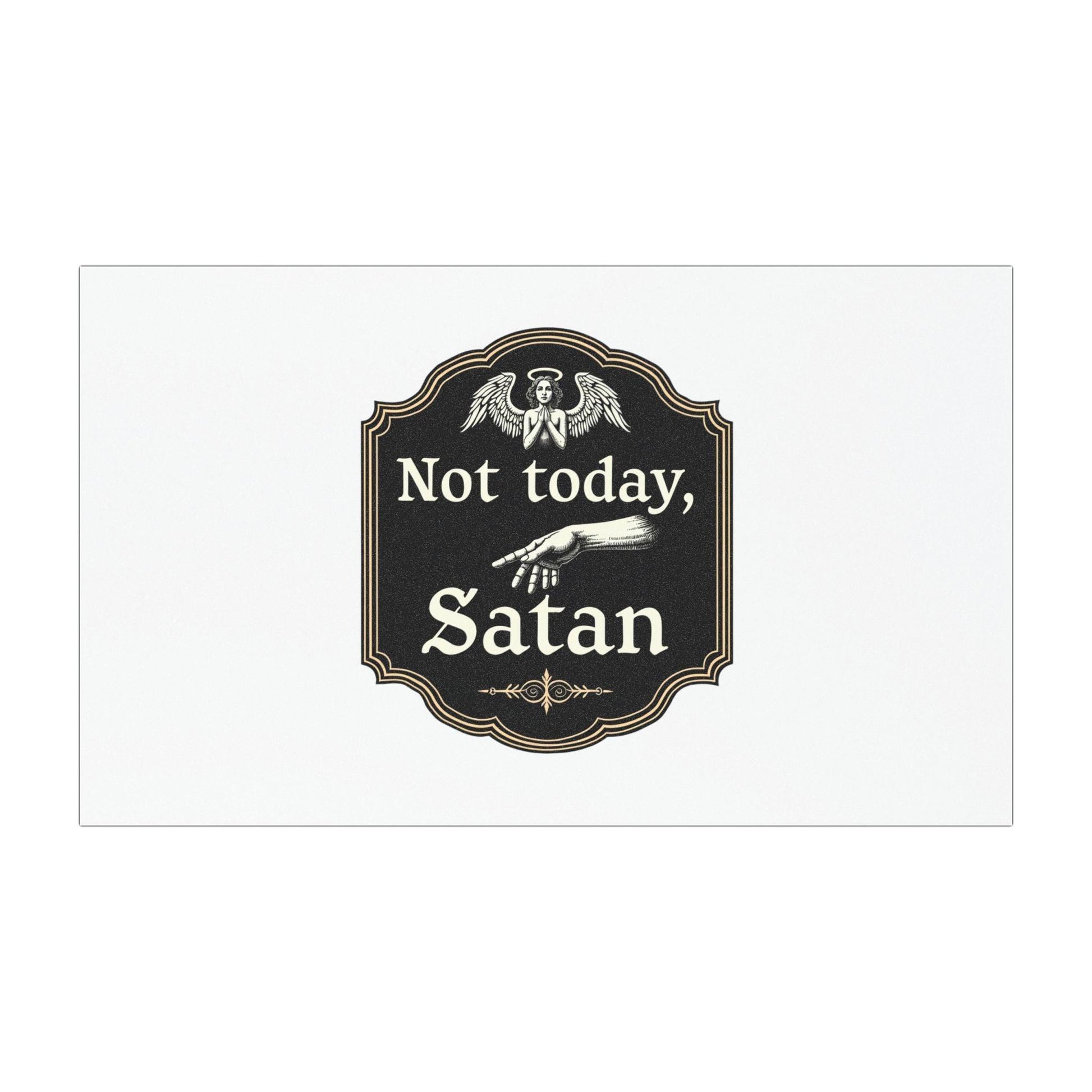 Not Today Satan Car Magnets for Personal Style and Fun - Even Keel LLC