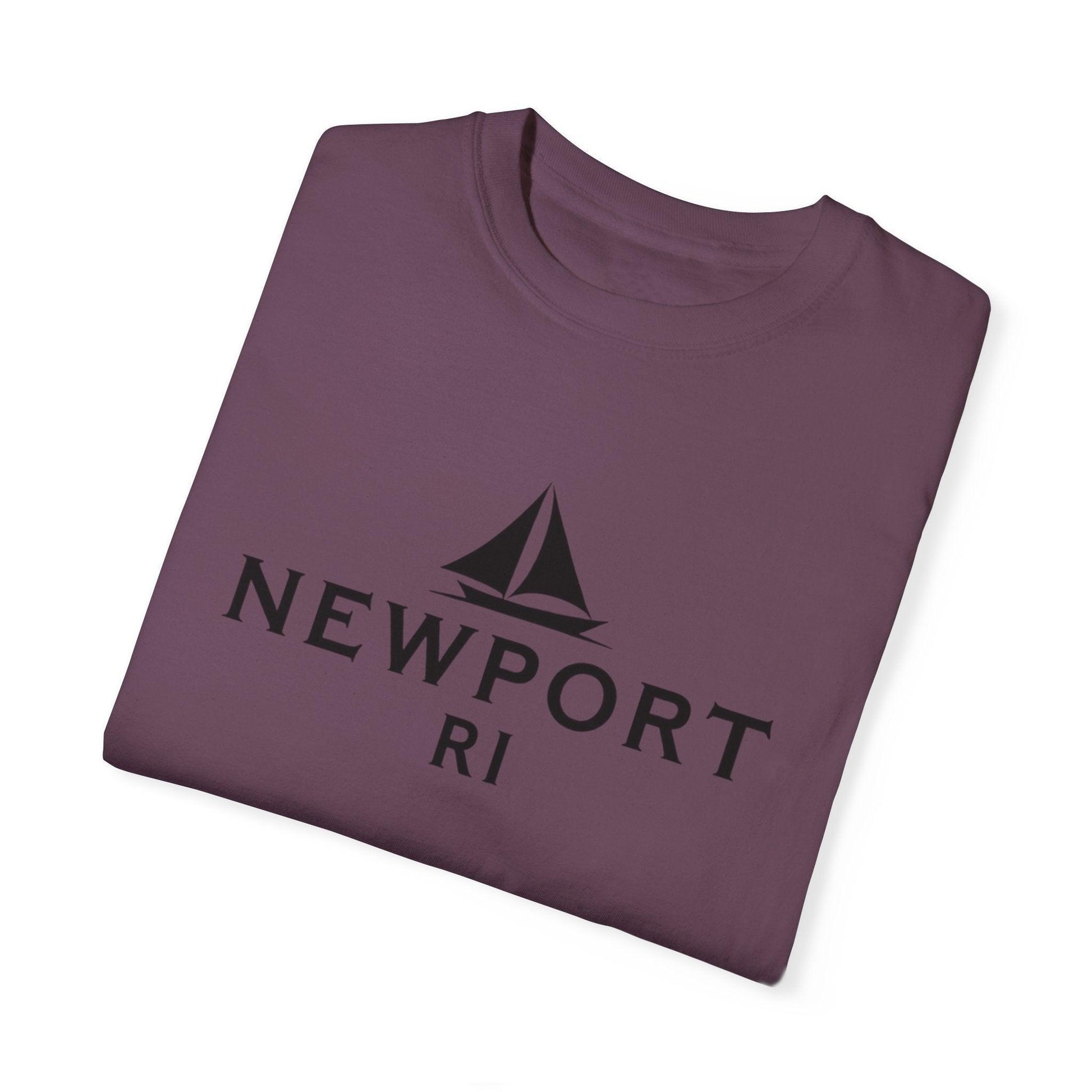 Sailboat T-shirt - Simple Newport, RI Design for Beach Lovers - Even Keel LLC