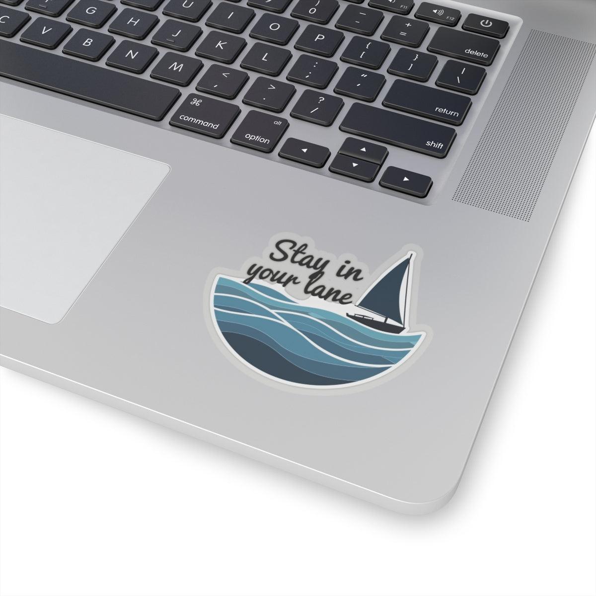 Even Keel Stay Your Lane Sticker Durable Vinyl Decal - Even Keel LLC