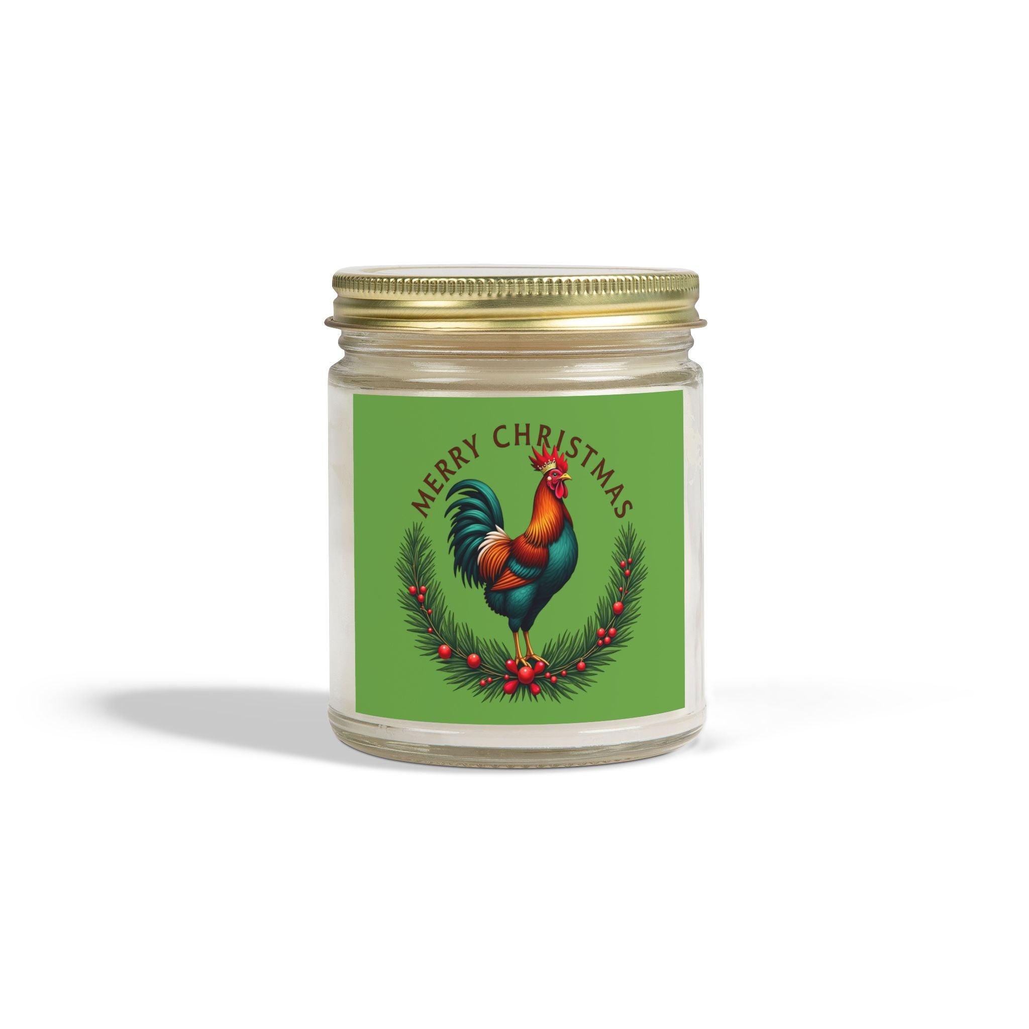 Merry Christmas Chicken Coconut Apricot Wax Candle 4oz 9oz - Even Keel LLC