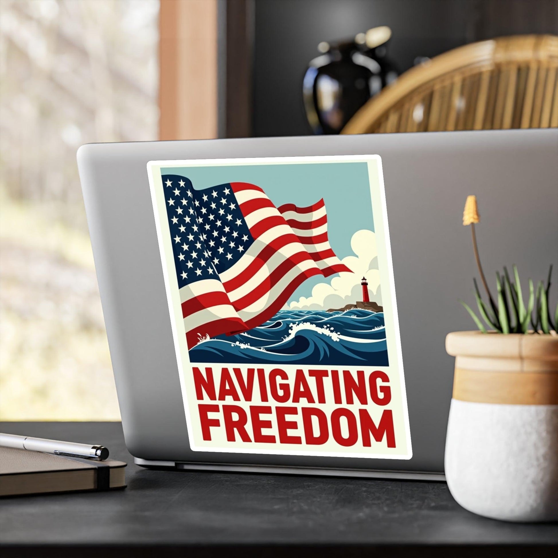 Decal Sticker - Navigating Freedom Adventure Vinyl Decal - Even Keel LLC