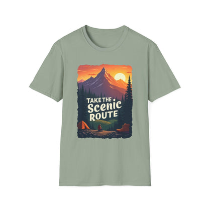 Scenic Route T-Shirt for Adventurers and Explorers Gear - Even Keel LLC