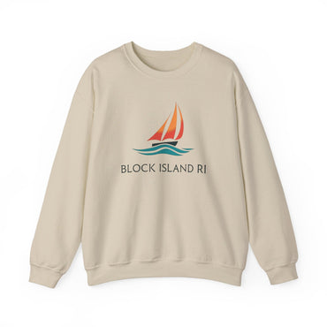 Unisex Crewneck Sweatshirt Block Island Sailboat Design - Even Keel LLC