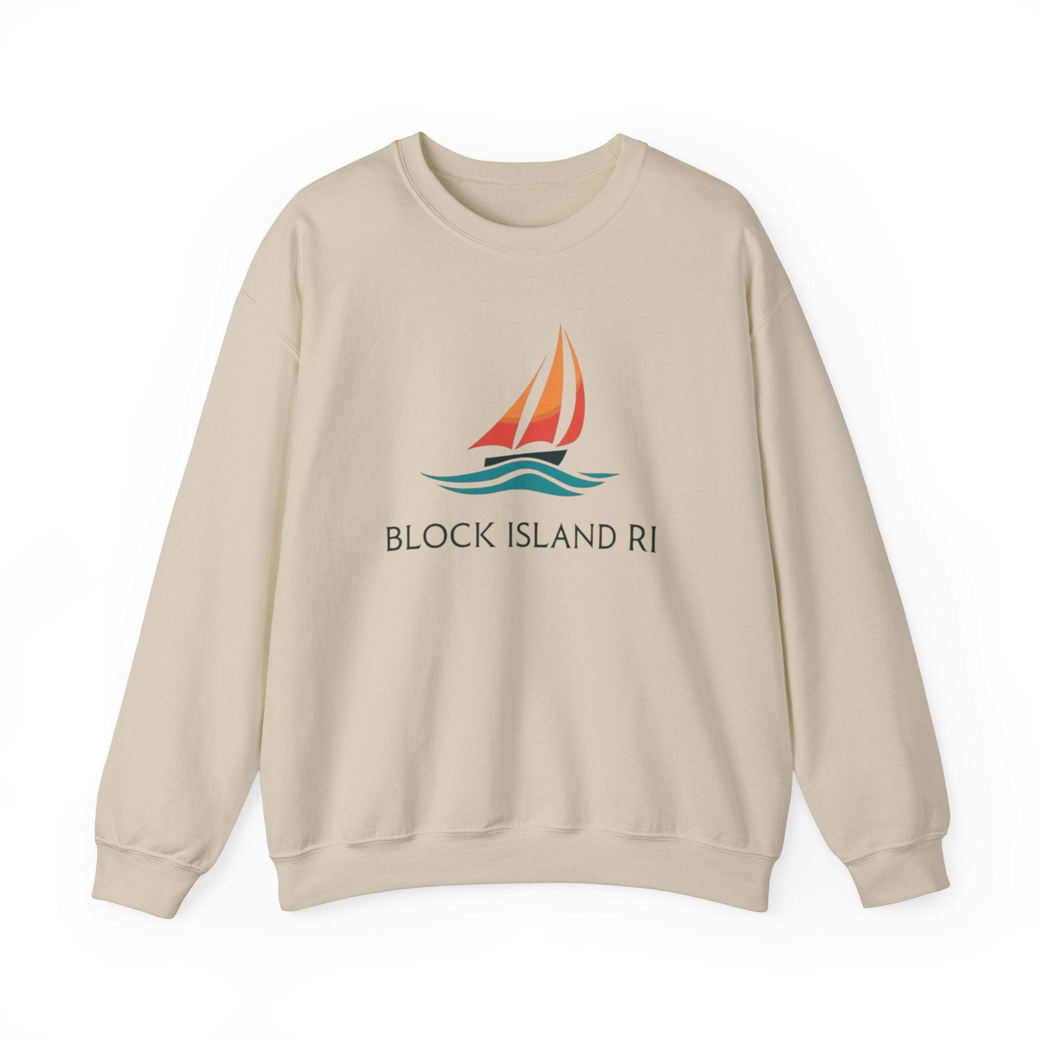 Unisex Crewneck Sweatshirt Block Island Sailboat Design - Even Keel LLC