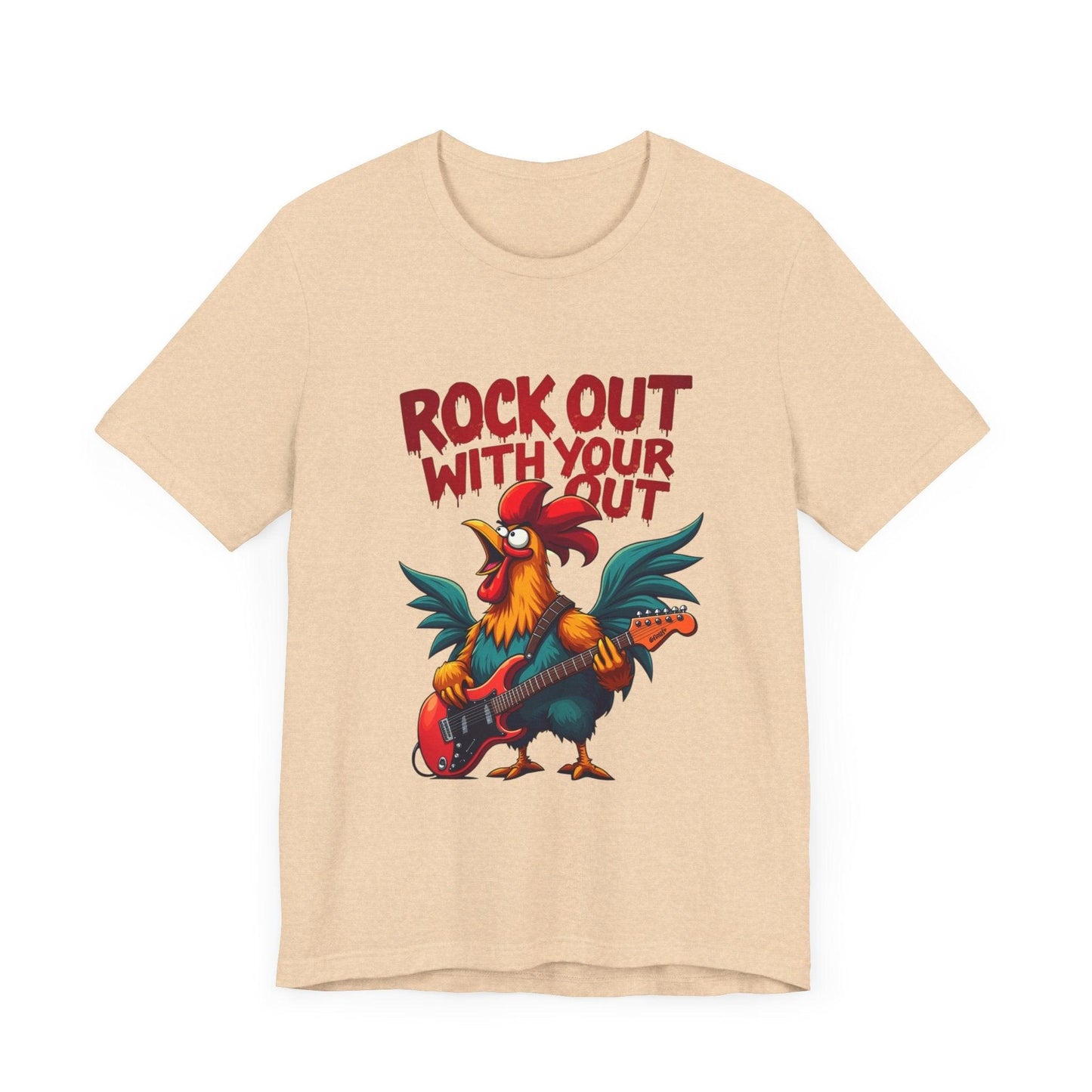 Rooster Tee - Rock Out Rooster Graphic T-Shirt for Fun - Even Keel LLC