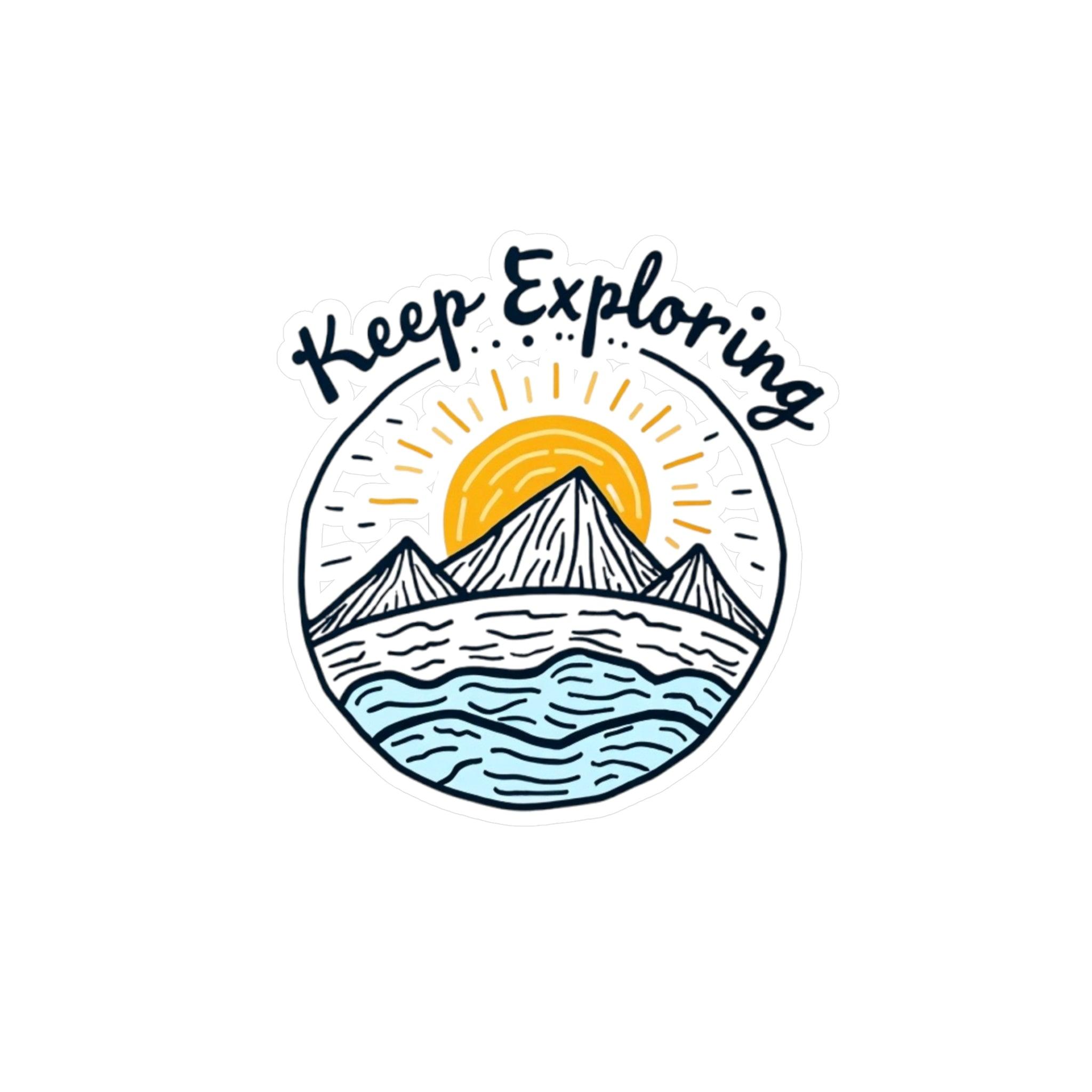 Vinyl Decal - Keep Exploring Ocean's Edge Design Decor - Even Keel LLC