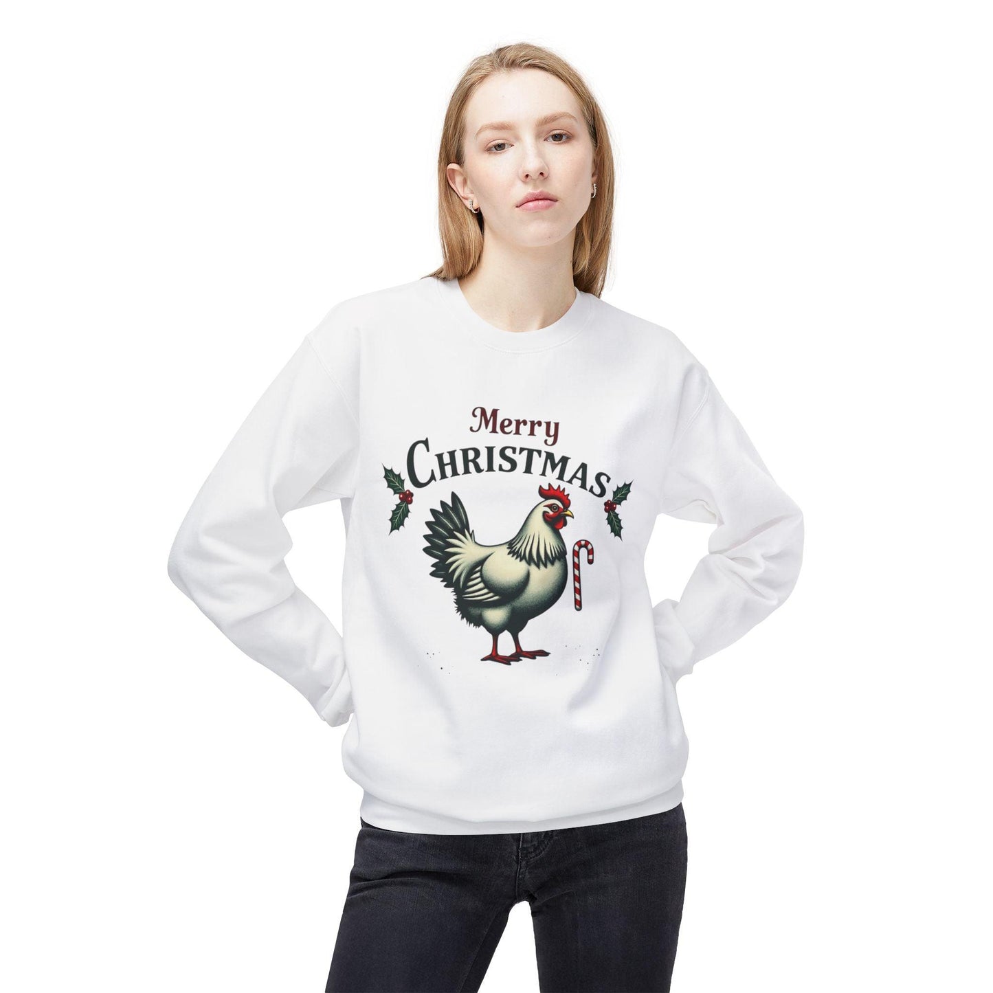 Mistoe Chicken Fleece Crewneck Sweatshirt for Cozy Comfort - Even Keel LLC