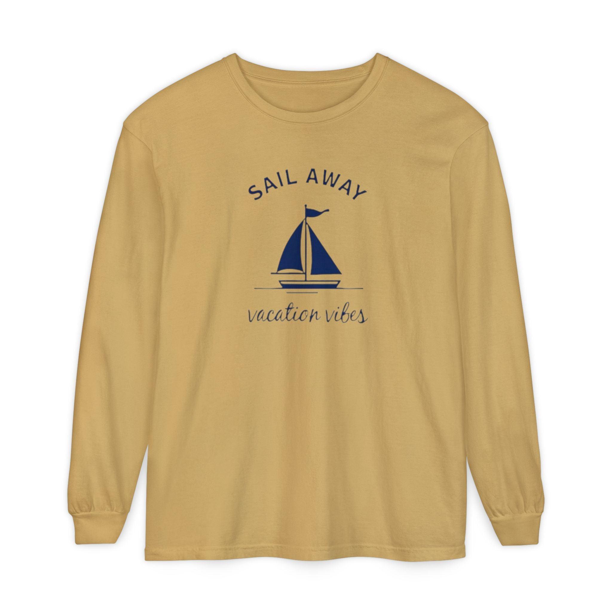 Long Sleeve T-Shirt Sail Away Weekend Vibes Unisex Apparel - Even Keel LLC