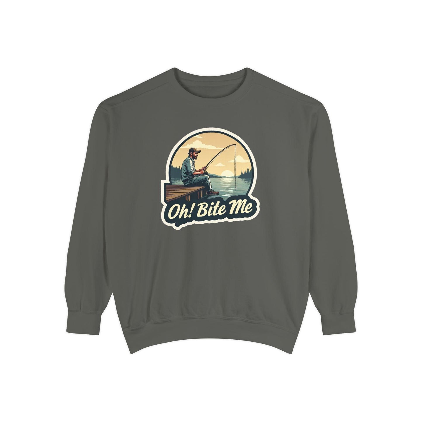 Sitting on the Dock Bite Me Unisex Garment-Dyed Sweatshirt - Even Keel LLC