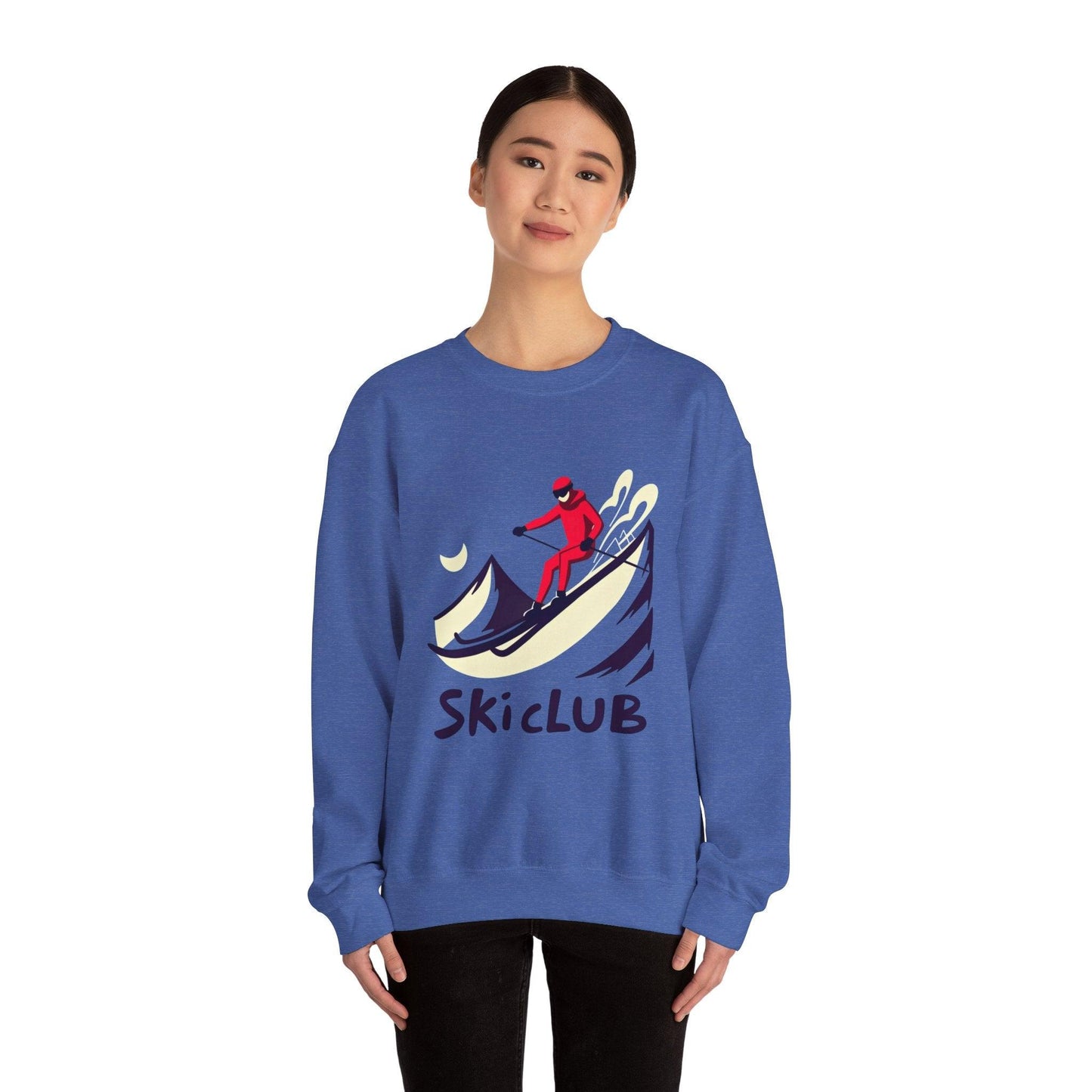 Heavy Blend Ski Club Sweatshirt for Winter Warmth Style - Even Keel LLC