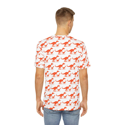 Men's Tee - T-Rex Orange Dinosaur Shirt for Fun Style - Even Keel LLC