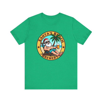 Santa's Beach Brewery Tee for Casual Summer Fun - Even Keel LLC