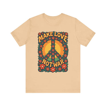 Retro Peace Symbol Graphic Tee Unisex Soft Cotton Shirt - Even Keel LLC