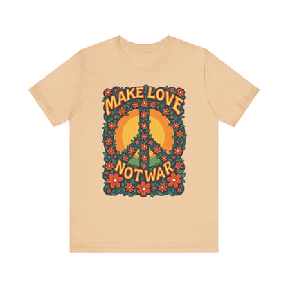 Retro Peace Symbol Graphic Tee Unisex Soft Cotton Shirt - Even Keel LLC