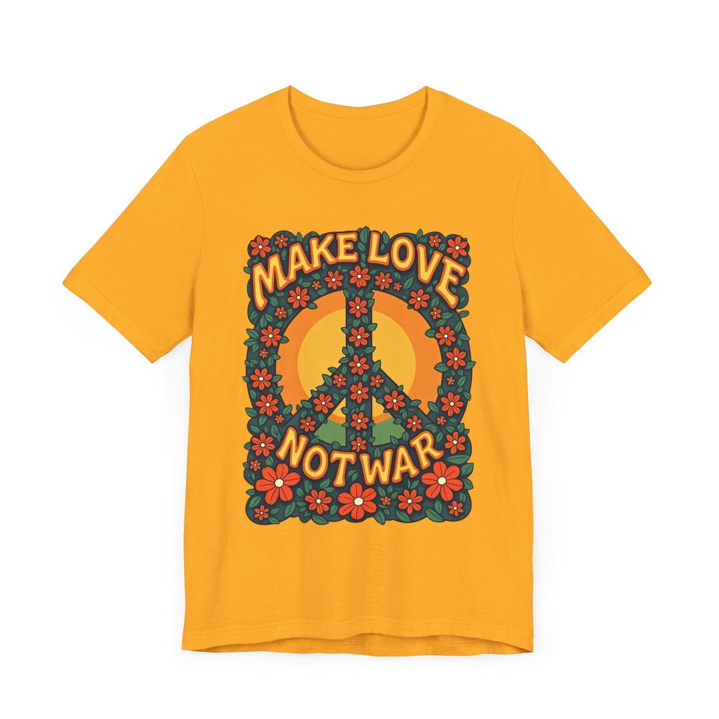 Retro Peace Symbol Graphic Tee Unisex Soft Cotton Shirt - Even Keel LLC